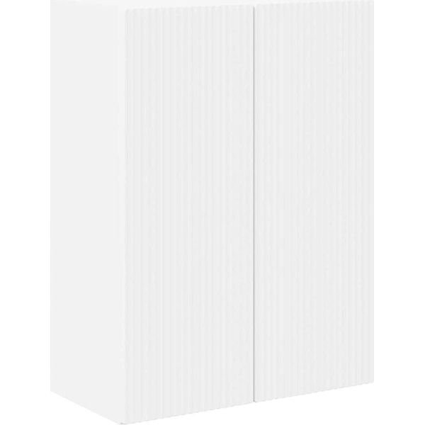 Vidaxl Mobile Tv A Parete Bianco 59,5 X 31 X 80 Cm Materiale In Legno-image