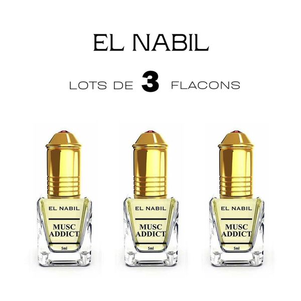 Musc Addict 3X5 Ml Estratto Di Profumo Senza Alcool-El Nabil-image