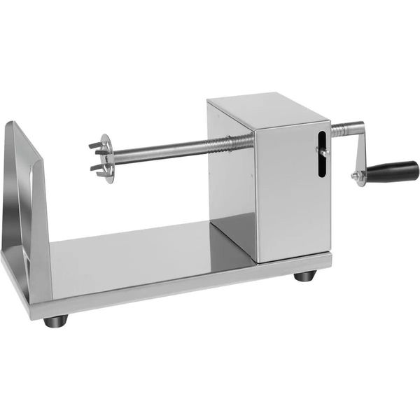 Tagliapatate E Tagliaverdure A Spirale - Manuale - Acciaio Inox 430 - Tre Lame In Acciaio Inox - Spessore Di Taglio 2,5-3 Mm - Argento-image