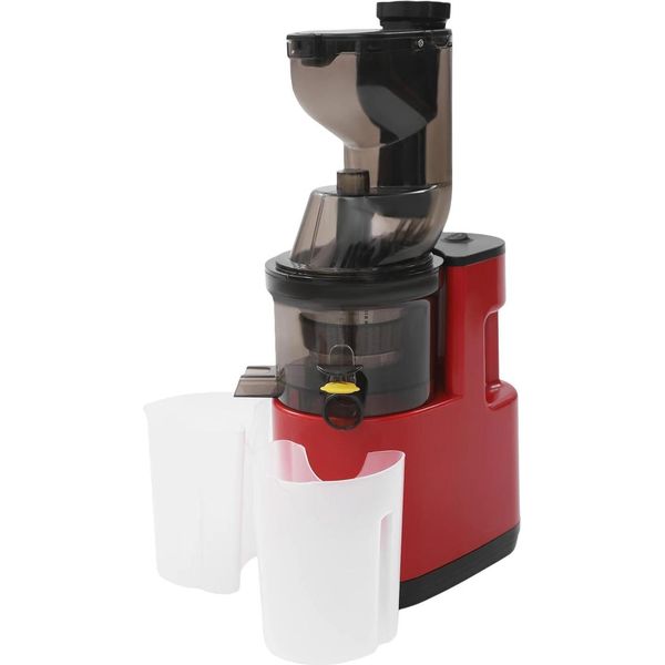 Spremiagrumi Elettrico - Slow Juicer - 500 W, 60-80 Rpm, Acciaio Inox 304, 400 Ml, 2 Tazze, Spina Ue - Rosso-image