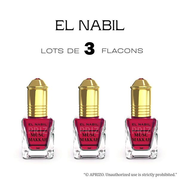 El Nabil Musc Makkah 3X5 Ml Estratto Di Profumo Senza Alcool Unisex-image