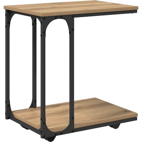 Vidaxl Tavolino Artisan In Rovere 50 X 35 X 55,5 Cm Materiale A Base Di Legno-image