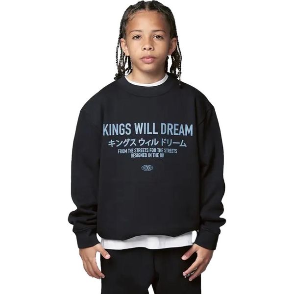 Kings Will Dream - Felpa "Studio Stacked"" Da Ragazzo, Girocollo BG2272 (140) (Nero)"-image