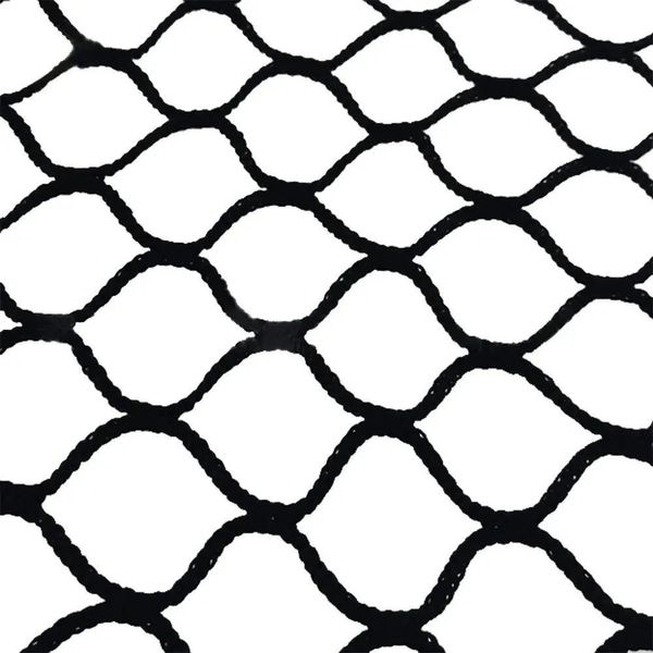 Rete Di Sicurezza Per Il Golf - Rete Barriera Per L'allenamento - 300 X 300 Cm - Maglia 2,5 X 2,5 Cm - Corda 2,5 Mm - Portata 300 Kg - Nylon - Per Esterni - Nero-image