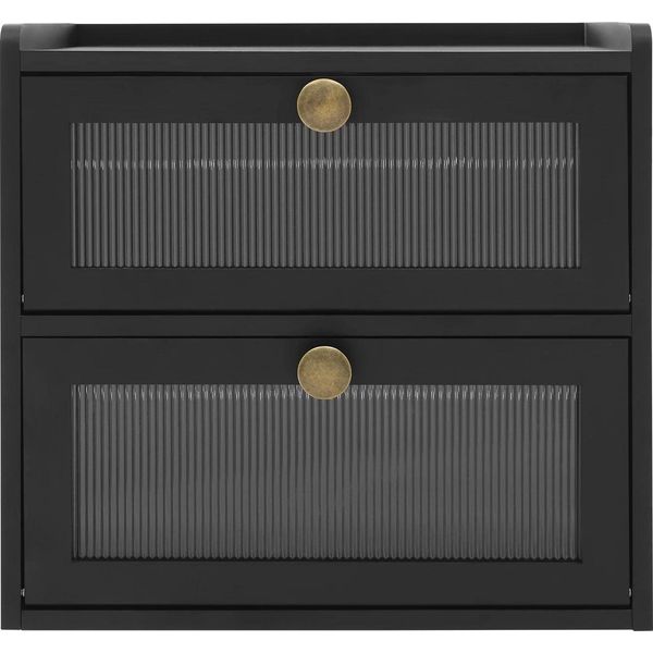 Scatola Per Il Pane - Scatola Per Il Pane - Legno Di Pino - Porta Magnetica - Design Robusto - Per Pane E Snack - Contenitore Per Il Piano Di Lavoro - Nero-image