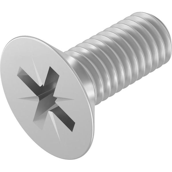 Seccaro Vite A Testa Svasata M6 X 14 Mm, Acciaio Inox V2A Va A2, Din 965, Intaglio A Croce / Pz, 20 Pezzi-image