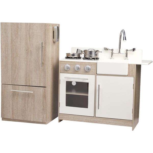 SpielküChe Teamson™ Kids "Braun/Weiß", Braun (Braun, Weiß), SpielküChen, Kinderb:31Cm H:81Cm T:31Cm, Holz, B:31Cm H:81Cm T:31Cm-image