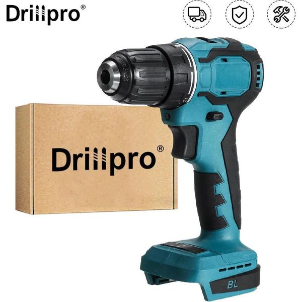 Avvitatore/Trapano A Batteria - Cordless Brushless 18V - Coppia 90 Nm - Velocità A Vuoto 1800 Giri/Min - Velocità Di Rotazione 21+1 - Mandrino 10 Mm - Senza Batteria - Viola-image