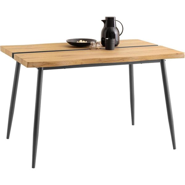 Tavolo Da Pranzo - Tavolo Da Cucina/Bistrot - Stile Moderno - 120×75×78 Cm - Necessario Il Montaggio - Cachi Scuro-image