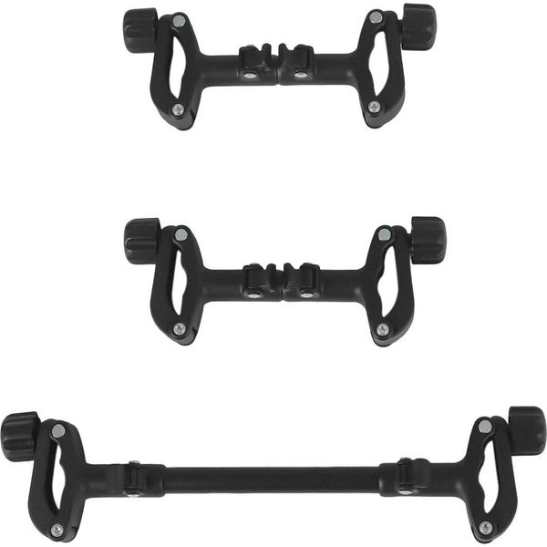 Connettori Per Passeggini - Set Di 3 Adattatori A Clip - Adattamento Universale - Regolabile - Per Passeggini Gemelli/Doppi - Compatibile Con Il 95% Dei Passeggini - Nero-image