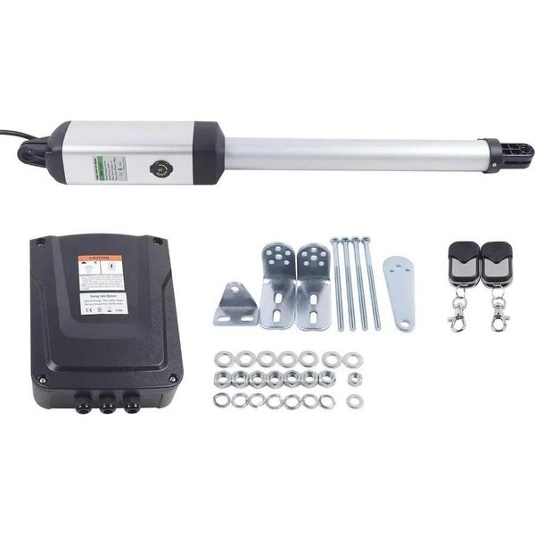 Operatore Automatico Per Cancelli A Battente - Apricancello/Gestore Di Cancelli - Fino A 300 Kg Per Anta - Potenza 50 W - Con 2 Telecomandi - Braccio Girevole-image