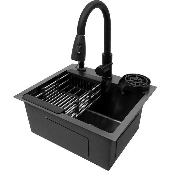 Lavello - Monovasca - Acciaio Inox - 45 X 40 Cm - Con Rubinetto - 1 Foro Per Rubinetto-image