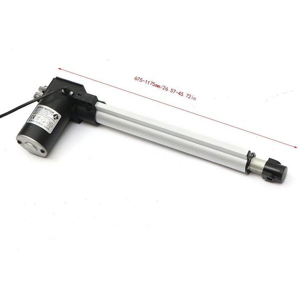 Attuatore Lineare E Attuatore Lineare - Elettrico 12V Dc - Forza Di Sollevamento 6000 N - Corsa 500 Mm - Silenziosità 48 Db - Nero-image