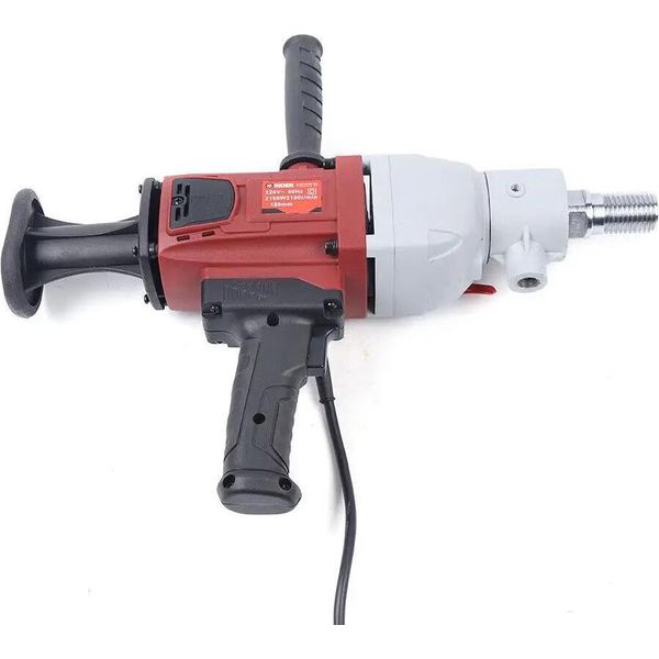 Carotatrice Diamantata Per Calcestruzzo - Carotatrice A Umido Con Supporto - 2500 W - Motore Senza Spazzole - 1200 Giri/Min - 110 V 60 Hz - Manualmente - Rosso-image