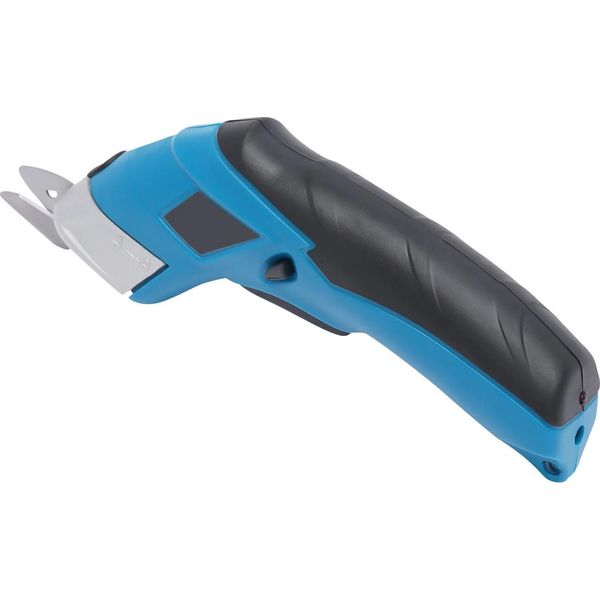 Forbici Elettriche Ricaricabili A Batteria - Forbici Per Tessuti - Batteria Ricaricabile 4,8 V - Potenza 11 W - Motore Senza Spazzole - Lame A 45°/75° - 10.000 Tagli/Min - Spina Ue - Blu/Nero-image