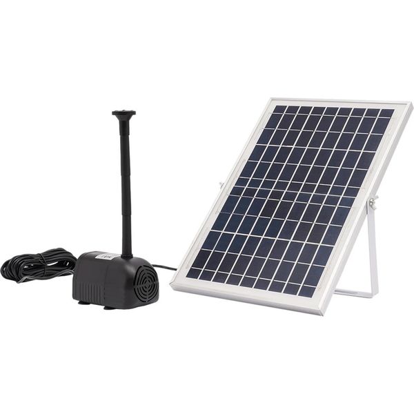 Pompa Solare Per Fontane - Set Di Pompe Per Laghetti - Con Pannello Solare - 17V/10W - 1000 L/H - Impermeabile - Mini - Giardino/Stagno/Piscina - Nero-image