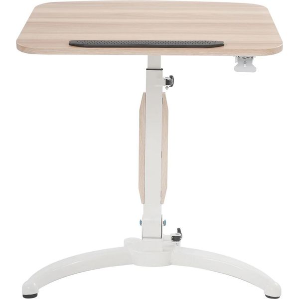 Scrivania Mobile Regolabile In Altezza - Tavolo Per Laptop - Altezza 75-110 Cm - Inclinazione 15-90° - Piano D'appoggio 52×70 Cm - Su Rotelle - Portata 2,5 Kg - Bordeaux-image