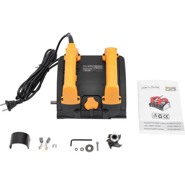 Tagliamuro - Fresa Per Fessure - 1200 W - 4000 Giri/Min - Profondità Regolabile 1-4 Mm - Per Calcestruzzo, Intonaco, Cemento - Arancione-image