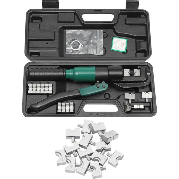 Pinza Idraulica Manuale - YQK-70 - Forza Di Crimpatura 6 T - Testa Rotante - Acciaio - Nero-image