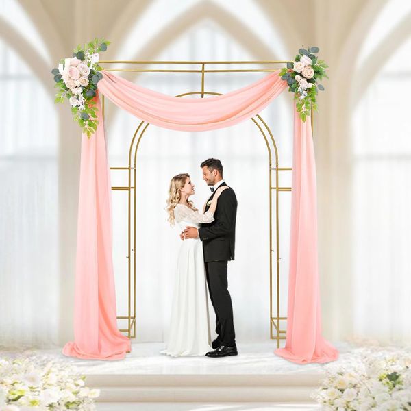 Supporto Per Arco Nuziale - Struttura Quadrata In Metallo Per Arco Di Palloncini - 1,8×2,4 M Xl - Acciaio Al Carbonio - Stabile, Facile Da Montare - Oro-image