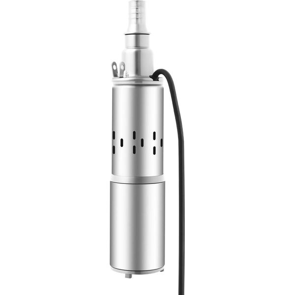 Pompa Sommergibile Per Pozzi Profondi - Pompa Solare 12V - 180 W - Prevalenza 30 M - Acciaio Inox - Irrigazione E Giardino - Spina Ue-image
