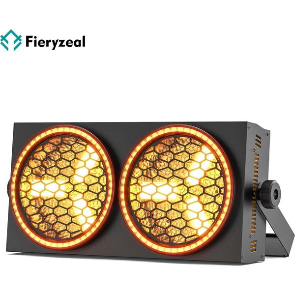 Led Cob Audience Blinder - Luce Di Scena Da 200W - 6×30W Cob + 102 Led Rgb - DMX512/RDM 8/13 Canali - Auto/Sound/Master-Slave/Dmx - 90-240V - Luce Calda-image