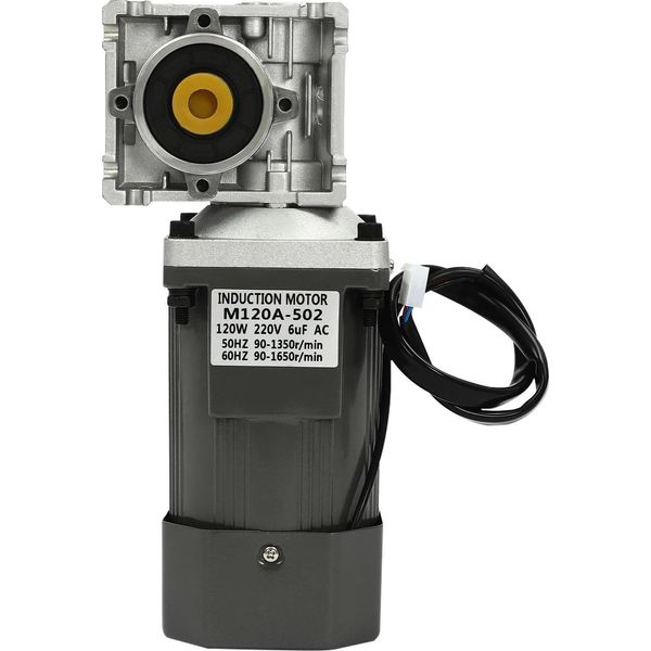 Motoriduttore A Vite Senza Fine - RV30 - 120 W - Rapporto Di Trasmissione 80K - Coppia Elevata - Regolatore Di Velocità - 220 V Ca - Modello M120A-502 - Grigio-image
