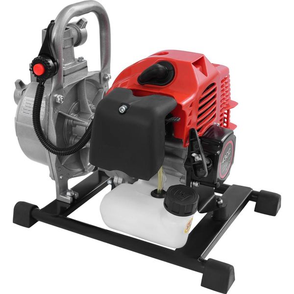 Pompa Acqua A Benzina - Pompa Da Giardino - Motore A Due Tempi 1,7 Cv (1,25 Kw), 43 Cm³ - Attacco 25 Mm (2,5 Cm) - Prevalenza 30 M - Spina Uk-image