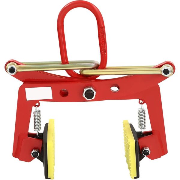 Morsetto Di Sollevamento Per Pietra E Marmo - Morsetto Per Lastre - Portata 330 Kg - Apertura 10-24 Cm - Acciaio Ad Alta Resistenza - Dado Autobloccante 16 Mm - Rosso-image