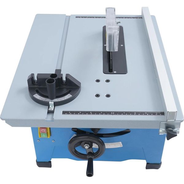 Multifunzione - Sega Circolare Da Banco - 1400 W - Lama Da 21 Cm - Taglio Obliquo 0-45° - Profondità Di Taglio 54/45 Mm - 4200 Giri/Min - Tavolo 53×43 Cm - Blu-image