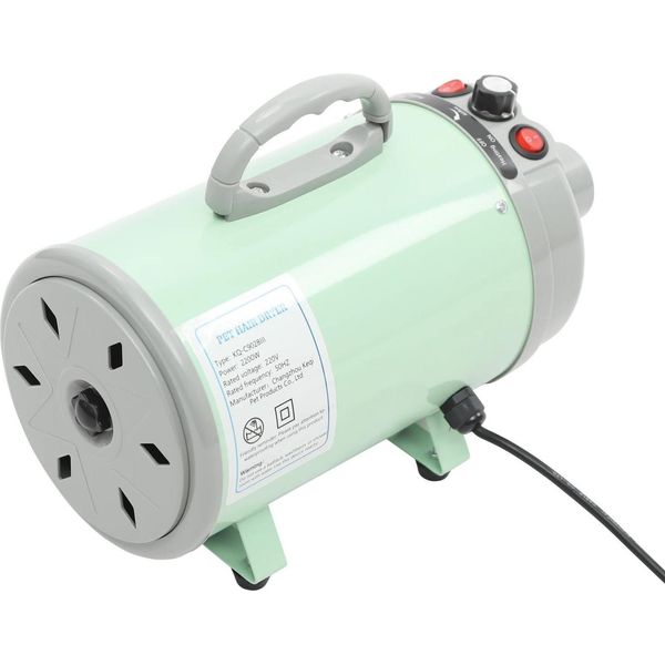 Asciugacapelli Per Cani E Gatti, 2200 W, Velocità Della Ventola Regolabile, 4 Ugelli, Oro-image