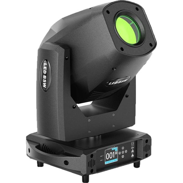 Testa Mobile Led Per Palcoscenico - Fascio 200W - Led Bianco - DMX512/RDM, 18 Canali - Auto/Sound/Master-Slave - 90-240V - Spina Ue-image