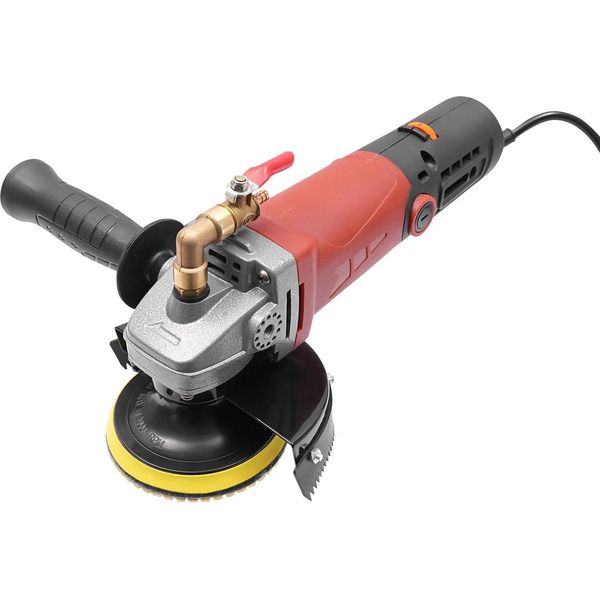 Lucidatrice A Umido Per Granito/Marmo - Lucidatrice Diamantata - 860 W - 6 Livelli Di Velocità Variabile - 100 Mm - 5000 Rpm - M14 - Attacco Acqua 0,64 Cm - Rosso-image