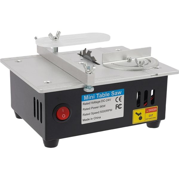 Mini Sega Da Banco Elettrica - Sega Da Banco - Motore 775 - 96 W - Dc 24 V - 5000 Giri/Min - Lama Da 6,3 Cm - Profondità Di Taglio 1,5 Cm-image