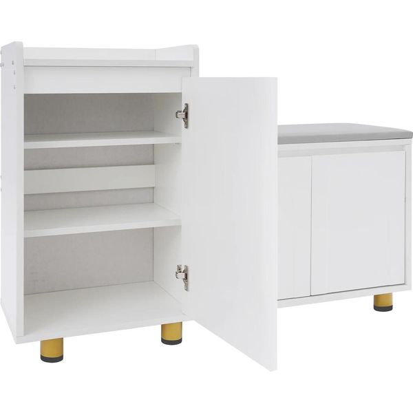 Contenitore Per Scarpe - Scarpiera E Organizer Da Appendere - Salvaspazio - Per Corridoio, Camera Da Letto, Soggiorno - Facile Montaggio - Bianco-image