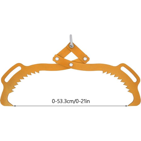 Pinze Per Il Sollevamento Di Legno - Pinze Per Skidder - Lunghezza 53 Cm - Apertura Ganasce 0-76 Cm - Portata 1000 Kg - Acciaio Al Carbonio 8 Mm - Artiglio Seghettato - Oro-image