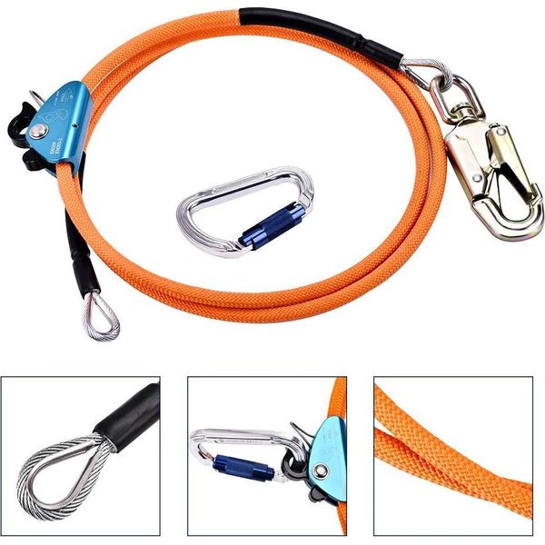 Flipline Con Anima In Corda D'acciaio - Linea Di Posizionamento Per Arboristi - 12 Mm - 2,4 M - - Arrampicata Sugli Alberi-image