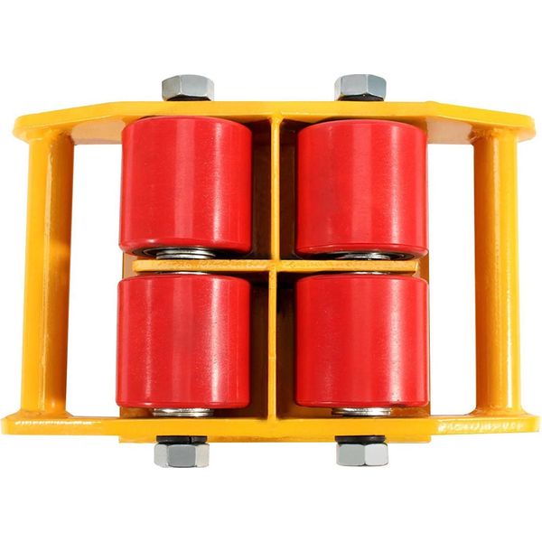 Carrello Per Il Trasporto Di Macchine Industriali, Tavola Girevole A 360°, Portata 6 T/13.200 Lbs, Giallo-image