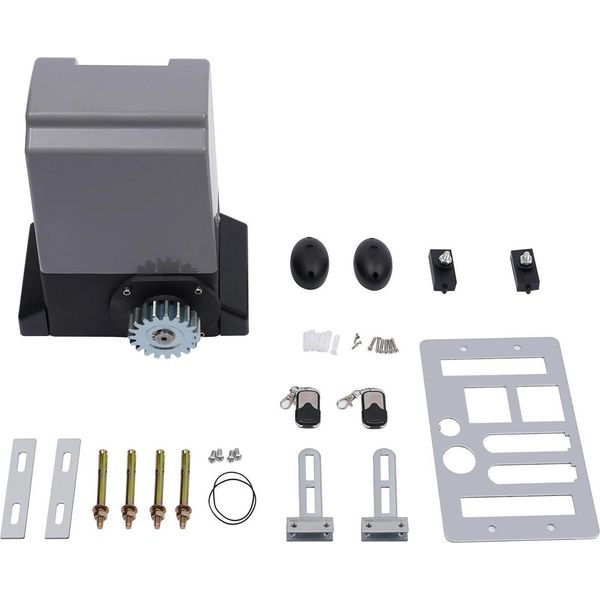 Operatore Per Cancelli Scorrevoli, Elettrico Con Telecomando, Fino A 1200 Kg, Design Robusto, Nero-image