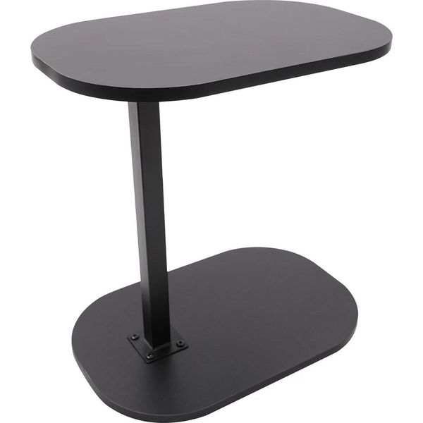 Tavolino A C, Tavolino Da Caffè, Regolabile In Altezza 45-80 Cm, Nero, Per Soggiorno, Studio, Camera Da Letto E Ufficio-image