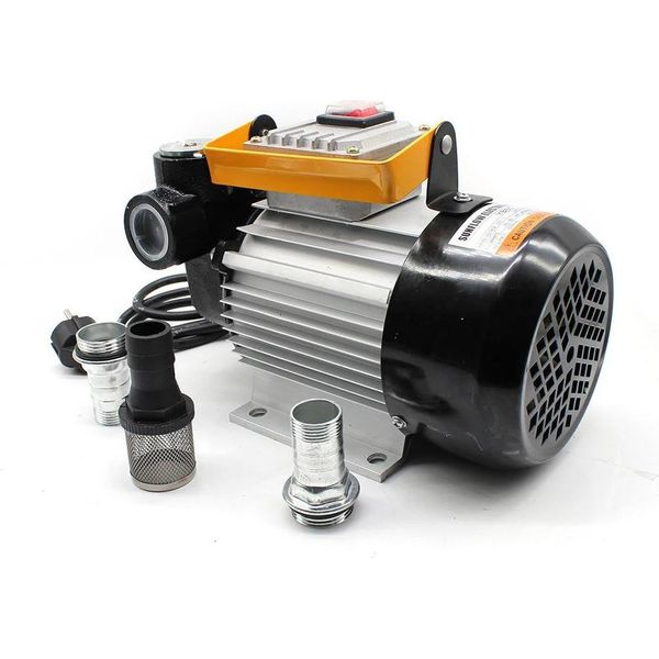 Pompa Diesel Elettrica, Pompa Di Trasferimento Carburante/Olio YB60, 550 W 220 V, 20-60 L/Min, Spina Ue, Argento-image