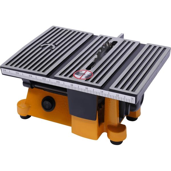 Sega Da Banco Elettrica, 90 W, 4500 Giri/Min, Taglio Legno E Metallo, Lama Circolare, Giallo/Nero-image