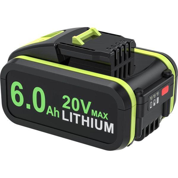 Per Gli Utensili Elettrici Worx 20V, Batteria Di Ricambio Agli Ioni Di Litio Da 6,0 Ah, Compatibile Con WA3551/WA3551.1, WX176, WX242 - Viola-image