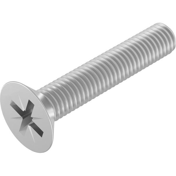 Seccaro Vite A Testa Svasata M6 X 35 Mm, Acciaio Inox V2A Va A2, Din 965, Intaglio A Croce / Pz, 20 Pezzi-image