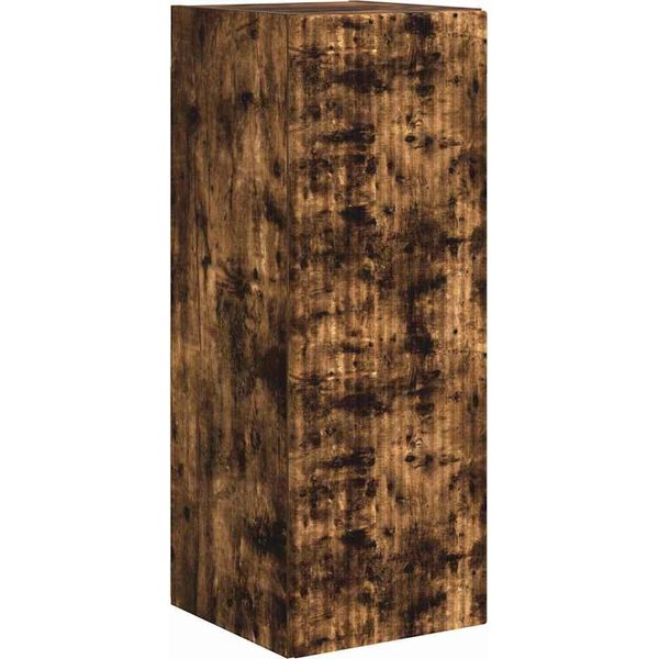 Vidaxl Mobile Tv A Parete Rovere Fumé 30 X 31 X 80 Cm Materiale A Base Di Legno-image