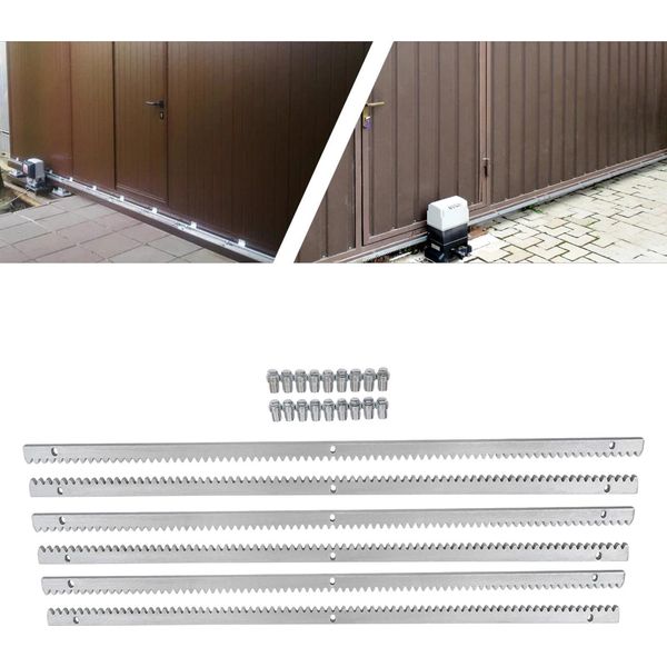Automazione Elettrica Per Cancelli Scorrevoli - Modello DW-550 - 550 W - Fino A 1200 Kg Di Peso Del Cancello - Set Automatico Con 6 Cremagliere - Ce - Giallo Chiaro-image
