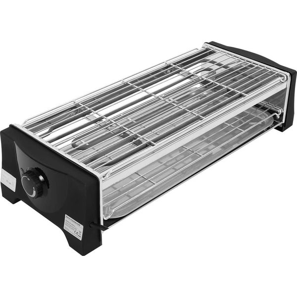 Grill Elettrico Per Interni 2200 W, Grill Da Tavolo, Temperatura Regolabile, Griglia Antiaderente, Vaschetta Raccogli Olio-image