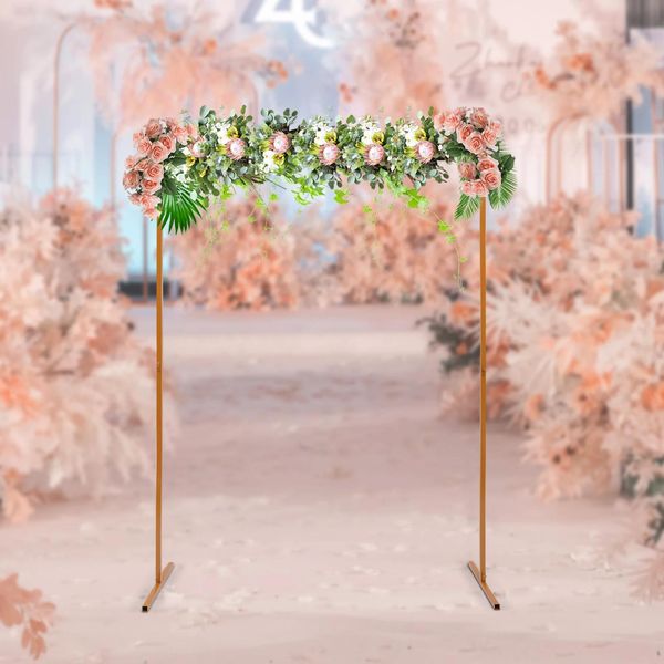 Arco Di Metallo Con Sfondo, Arco Nuziale Con Base, 2 X 1,5 M, Verde Oliva, Xs (Vecchio), Arco Di Palloncini Per Cerimonia/Compleanno/Decorazioni Per La Casa-image
