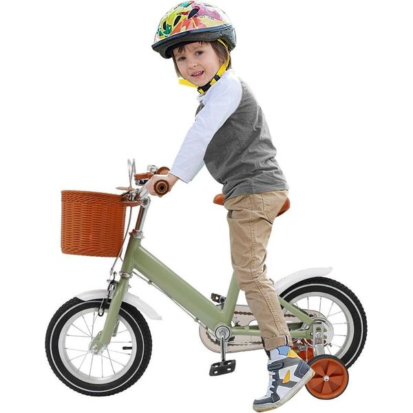 Bicicletta Per Bambini - Ruote Da 30 Cm - Telaio Acciaio Al Carbonio - Freno Anteriore E Posteriore A Tamburo - Per 2-4 Anni, 80-110 Cm - Portata 40 Kg - Rosa-image