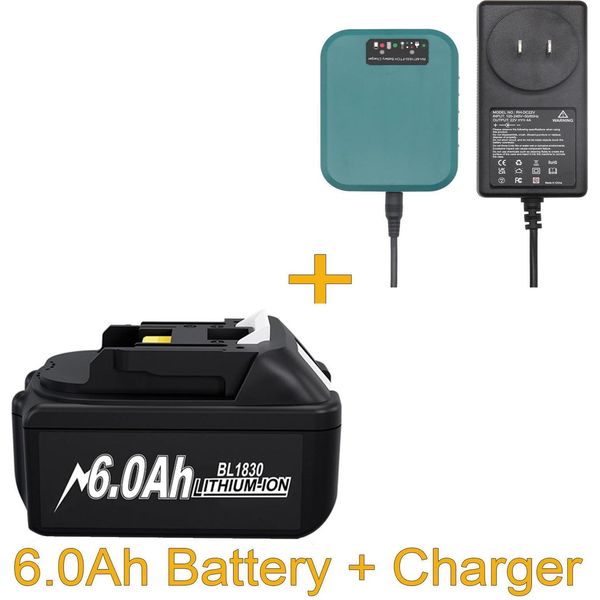 Batteria Di Ricambio Makita 18V Li-Ion, Rosa, Compatibile Con BL1830/BL1840/BL1860/BL1890, Con Caricabatterie-image